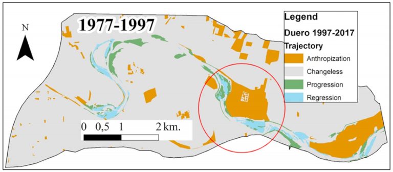 A diachronic analysis of trajectories of change in the Duero River reveals imbalances in past and current fluvial dynamics